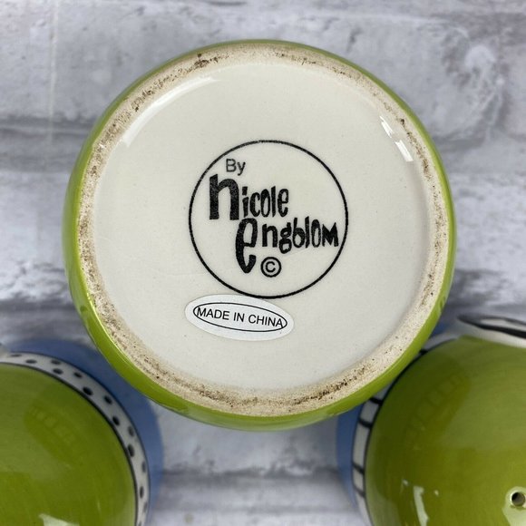 3 Nicole Engblom Salt Pepper Shaker Hot Sauce Jar - Picture 5 of 5